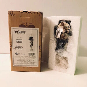 2014 Enesco Jim Shore  Snowman Christmas Ornament Jingle Bell Heartwood Creek